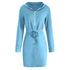 Simple Dress with Hooded Long Sleeves Dress for Women