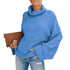 Simple Loose High Neck Pullover Sweater Women's Knit Tops