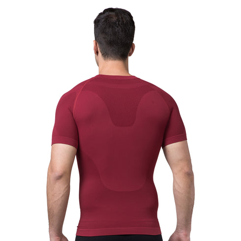 Simple Men's Compression Slimming Short Sleeve Seamless Shapewear