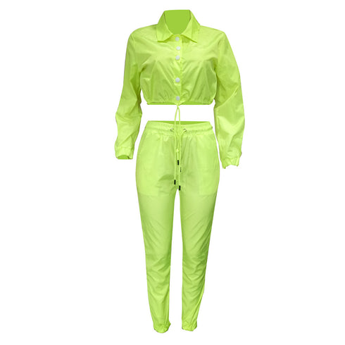 Simple Pure Color Sportswear Women's Two Piece Outfits