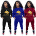 Simple Sportswear Hoodie Women's Two Piece Outfits