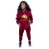 Simple Sportswear Hoodie Women's Two Piece Outfits