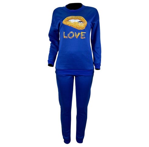 Simple Sportswear Hoodie Women's Two Piece Outfits