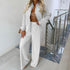 Simple Women's Loose Casual Two Piece Outfits Top Pant