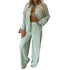 Simple Women's Loose Casual Two Piece Outfits Top Pant