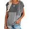 Simple Women's Plus Size Patchwork Short Sleeve T-Shirt