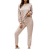 Simple Women's Tops Pant Loungewear Two Piece Outfits
