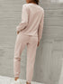 Simple Women's Tops Pant Loungewear Two Piece Outfits