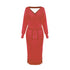 Simple Women's V Neck Long Sleeves Knitted Dress