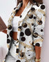 Slim Fit Coat Long Sleeve Women's Print Blazers Jackets