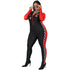 Slim Fit Women's Plus Size Zipper Clash Jumpsuits