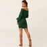 Slim Women's Hip Wrap Puff Sleeve Off Shoulder Dress