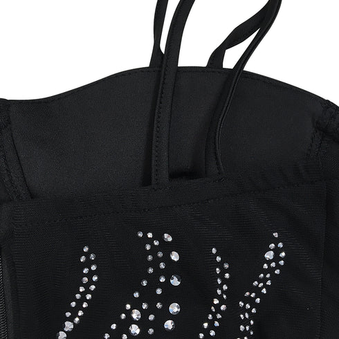 Spaghetti Strap Fluoroscopy Gauze Women's Bodycon Dresses