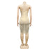 Spaghetti Strap Fluoroscopy Gauze Women's Bodycon Dresses