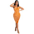 Spaghetti Strap Fluoroscopy Gauze Women's Bodycon Dresses