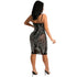Spaghetti Strap Fluoroscopy Gauze Women's Bodycon Dresses