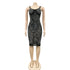 Spaghetti Strap Fluoroscopy Gauze Women's Bodycon Dresses