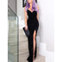 Spaghetti Strap Slender Slit Women's Bodycon Maxi Dress