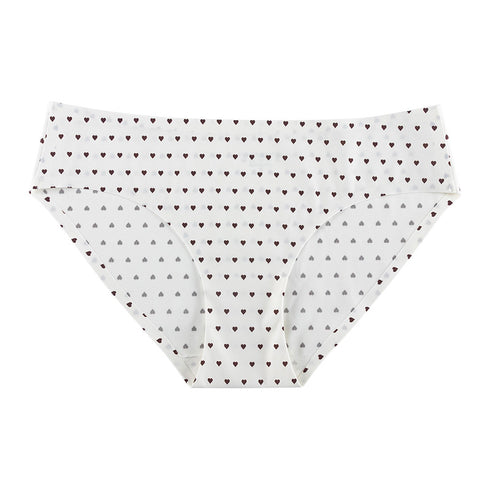 Sport Underpants Women's loving Heart Printing Briefs Panties