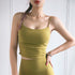 Sport Yoga Women's Spaghetti Strap Tank with Bra Pads