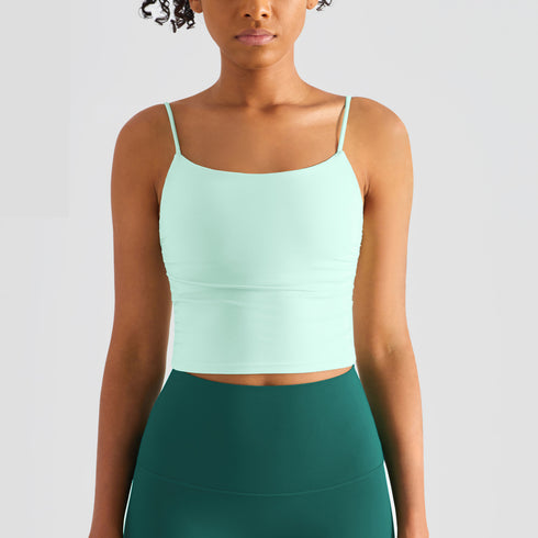 Sport Yoga Women's Spaghetti Strap Tank with Bra Pads