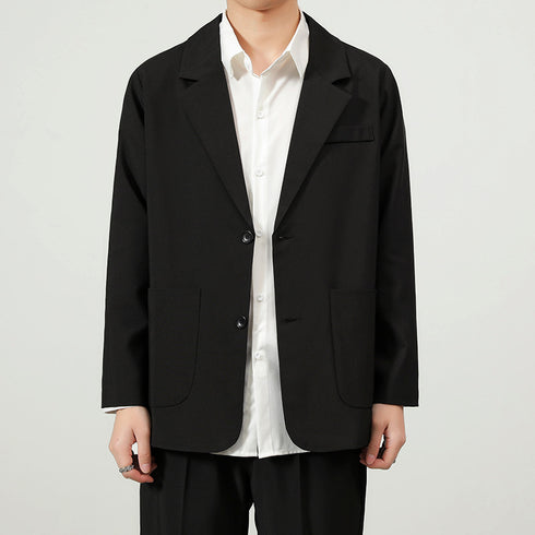 Spring Men's Stylish Casual Long Sleeve Plus Size Suit Jacket