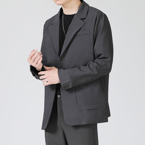 Spring Men's Stylish Casual Long Sleeve Plus Size Suit Jacket