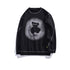 Streetwear Men's Hip Hop Plus Size Bear Fleece Sweatshirt