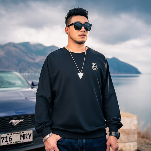 Streetwear Men's Pullover Cool Plus Size Bear Sweatshirt