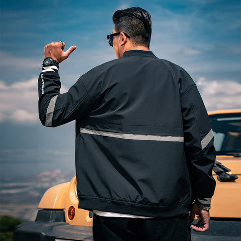 Streetwear Men's Windbreaker Plus Size Baseball Jacket