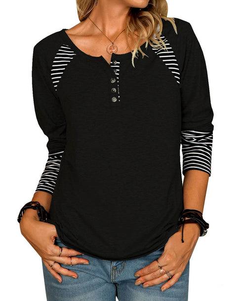 Stripes Print Women's Casual Plus Size Sweatshirts