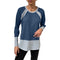 Stylish Casual Women's Plus Size Patchwork Sweatshirt