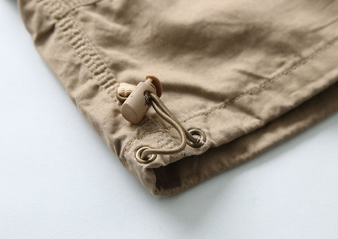 Stylish Cotton Capri Men's Multi-Pocket Cargo Shorts