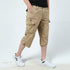 Stylish Cotton Capri Men's Multi-Pocket Cargo Shorts