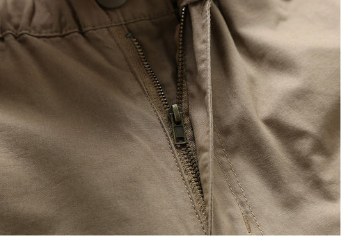 Stylish Cotton Capri Men's Multi-Pocket Cargo Shorts