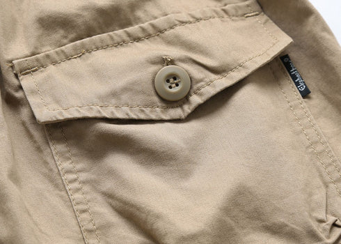 Stylish Cotton Capri Men's Multi-Pocket Cargo Shorts