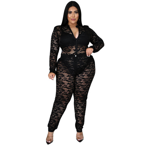 Stylish Delicate Lace Women's Sexy Two Piece Outfits
