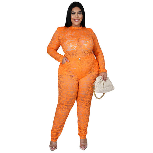 Stylish Delicate Lace Women's Sexy Two Piece Outfits