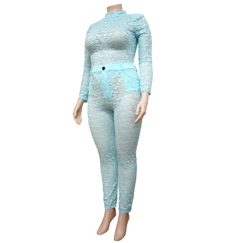 Stylish Delicate Lace Women's Sexy Two Piece Outfits