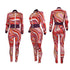 Stylish Elegant Print Women's Zip Up Two Piece Outfits