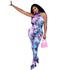 Stylish Individuality Women's Sleeveless Print Jumpsuits