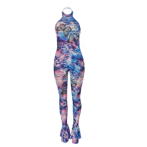 Stylish Individuality Women's Sleeveless Print Jumpsuits