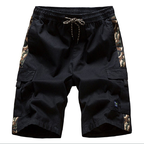Stylish Men's Multi-Pocket Cargo Shorts with Elastic Waistband