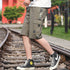 Stylish Men's Multi-Pocket Cargo Shorts with Elastic Waistband