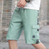 Stylish Men's Multi-Pocket Cargo Shorts with Elastic Waistband