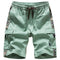 Stylish Men's Multi-Pocket Cargo Shorts with Elastic Waistband