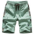 Stylish Men's Multi-Pocket Cargo Shorts with Elastic Waistband