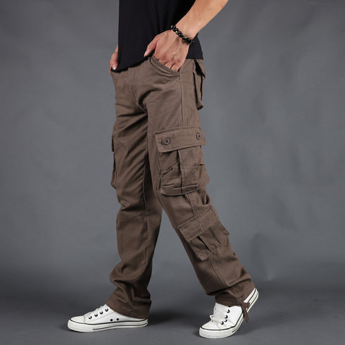 Stylish Men's Multi-Pocket Solid Casual Cargo Pants