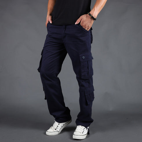 Stylish Men's Multi-Pocket Solid Casual Cargo Pants