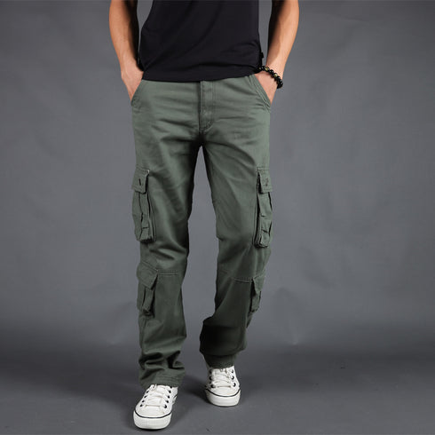 Stylish Men's Multi-Pocket Solid Casual Cargo Pants